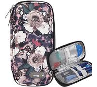 AYVANBER Insulin Cooler Travel Case Small Diabetic Medication Cooler Portable Cooling Bag with 2 Reusable Gel Ice Packs for Insulin Pens While Traveling and Other Diabetic Supplies (Grey Rose)