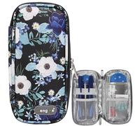 AYVANBER Insulin Cooler Travel Case Small Diabetic Medication Cooler Portable Cooling Bag with 2 Reusable Gel Ice Packs for Insulin Pens While Traveling and Other Diabetic Supplies (Anemone)