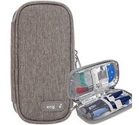 AYVANBER Insulin Cooler Travel Case Small Diabetic Medication Cooler Portable Cooling Bag with 2 Reusable Gel Ice Packs for Insulin Pens While Traveling and Other Diabetic Supplies (Grey)
