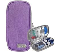 AYVANBER Insulin Cooler Travel Case Small Diabetic Medication Cooler Portable Cooling Bag with 2 Reusable Gel Ice Packs for Insulin Pens While Traveling and Other Diabetic Supplies (Purple)