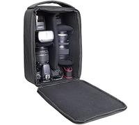 AYVANBER Roomy Camera Protective Bag Insert Waterproof Lens Pouch Shockproof DSLR SLR Carrying Case with Thicken Partition Padded Liner for Sony Canon Nikon Camera Flash Light & Accessories