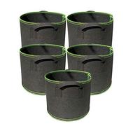 Ayvicco 5-Pack 1 Gallon Heavy Duty Thickened Nonwoven Aeration Fabric Pots with Handles, Indoor Garden Planter Bags for Vegetable, Flower, Herbs, Home Decoration