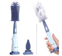 Ayvisun Silicone Baby Bottle Brush, 3-in-1 Bottle & Teat Cleaning Brush