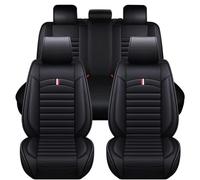 AYVNFI Luxury Leather Car Seat Covers, for Ford Ranger T6 2012 2013 2014 2015 2016 2017 2018+ Waterproof Breathable Seat Covers Full Set Seat Protector Airbag Compatible