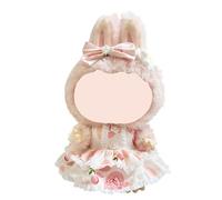 AYVRUOP Doll Clothing, Clothing for 38 cm Labobo Plush, Mococo Clothing, Dress with Bow Hair Clips, DIY Children's Gifts (Pink)