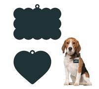 AYVRUOP Pack of 2 puppy accessories, dog tag, personalised dog tag, heat transfer material acrylic plate, perfect for small to medium pets (heart shape, biscuits)