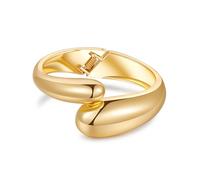 AYWFCBF Bangle Bracelets for Women | 14K Gold Plated Trendy Wide Bracelets | Hinged Arm Cuff Bangles Chunky Bracelet for Women, One Size, Alloy, no gemstone