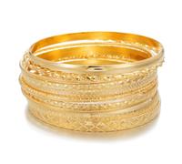 AYWFCBF Gold Bangles for Women, 12 Pcs Boho Stackable Bracelets Multi Layer Textured Chunky Bracelets Jewelry Set for Women, One Size, Metal, no gemstone
