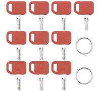 AYWFEY 10Pcs AT195302 Ignition Keys, AR51481 Key Replacement Compatible for John Deere 210C 210LJ 250D 310A 310C 410B 410C 460E 550B 700H 710D Excavator Loader Backhoe Tractors Heavy Equipment Key