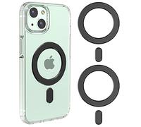 AYWFEY 2 Pcs Universal Magnetic Ring, MagSafe Sticker Compatible with MagSafe Accessory, Support Wireless Charging, Magnetic Conversion Kit for iPhone 16/15/14/13 Pro Max Mini, Galaxy S24/S23, Black