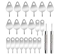 AYWFEY 22Pcs SIM Card Removal Openning Tool Tray Eject Pins Needle Opener Ejector Compatible with iPhone 16/15/14/13/12 Pro Max Mini,Galaxy S24/23 series,All Smartphone Watchchain Link Remover