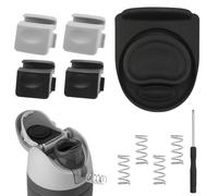 AYWFEY 4 Pcs Replacement Button for Owala FreeSip 24oz 32oz, with A Seal Stopper, Replacement Parts of Water Bottle Lid Mouth Push Button Switch Compatible with Owala 19/24/32/40oz, Black&Gray