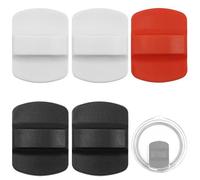 AYWFEY 5Pcs Magnetic Slider Replacement, No Spil Lids Covers Top Magnetics Sliders for Tumbler Cup Magnetic Lids Compatible with YETI 10oz, 14oz, 16oz, 20oz, 26oz, 30oz (White+ Black + Red)