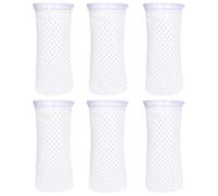 AYWFEY 6 Pcs 4inch 150 Micron Honeycomb Filter Socks, Marine Aquarium Filter Socks 3D Honeycomb Design, Anti-Overflow Filter Sock for Saltwater Aquarium Use in Freshwater Saltwater Aquarium Pond Sumps
