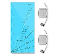 AYWFEY Blue Clear Seam Allowance Ruler and 2 Pack Magnetic Seam Guide for Sewing Machine, Straight Line Hems Sewing Ruler Seam Guide Ruler for Sewing Gauge on Quilts, Apparel and Caps