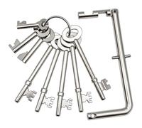AYWFEY Fire Brigade Keys Full Set - 9 Pcs FB, FB1, FB2, FB4, FB11, FB14 & Drop Key, Universal Fire Door Key for Emergency Services, Maintenance Panels & Communal Door Access, UK Fireman Key Set
