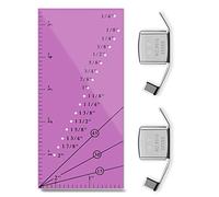 AYWFEY Rose Red Clear Seam Allowance Ruler and 2 Pack Magnetic Seam Guide for Sewing Machine, Straight Line Hems Sewing Ruler Seam Guide Ruler for Sewing Gauge on Quilts, Apparel and Caps