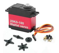 AYWHP 20 kg Servo Motor High Torque Digital RC Servo - Metal Gear, DS3218 180° Control Angle Digital Servo Motor, High Precision Servo Motor for 1/10 RC Car, Robot Compatible with Arduino
