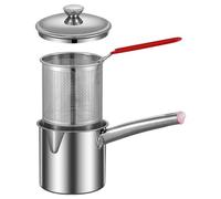 Aywndgdj 1 Set Deep Fryer Pot Multipurpose Stainless Steel BasketsWear- Pan,Deep Fryer