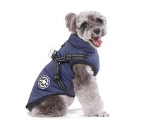 Aywoja Dog Coat with Harness Waterproof Dog Coat Easy to put on and take off Winter Warm Clothes Jacket for Puppy Small Medium Large Dogs