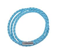 AYWTD Leather Bracelet,Handmade Multi-Layer Woven Creative Bracelets， Fashion Wristband Leather Bracelets ，for Women Men Lake Blue