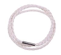 AYWTD Leather Bracelet Man,Handmade Multi-Layer Woven Creative Bracelets， Fashion Wristband Leather Bracelets ，for Women Men White