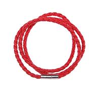 AYWTD Mens Bracelets Leather,Handmade Multi-Layer Woven Creative Bracelets， Fashion Wristband Leather Bracelets ，for Women Men Red