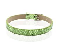 AYWTD Men'S Leather Bracelet, 8Mm Pu Leather Sequin Wrist Leather Bracelets ，Hand Woven Leather Bracelet Cuff Wide Leather Bracelets，for Men Women Green