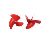 AYWTIUN 1 Pair Boat Propeller 28mm 2.3mm 3-Blades Left Right Prop for Toy Boat Fishing Bait for boats(1 Pair RED)