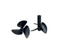 AYWTIUN 1 Pair Boat Propeller 28mm 2.3mm 3-Blades Left Right Prop for Toy Boat Fishing Bait for boats(1 Pair BLACK)