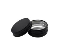 AYWTIUN Metal Tins with Lids 5-250ml Black Aluminum Cans Round Tin Box With Lid Metal Pill Cream Ointment Jars Storage Container For Balm Wax Cosmetics(15ml 40x18mm,100pcs)