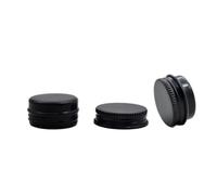AYWTIUN Metal Tins with Lids 5-250ml Black Aluminum Cans Round Tin Box With Lid Metal Pill Cream Ointment Jars Storage Container For Balm Wax Cosmetics(5ml 25x15mm,100pcs)