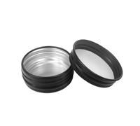 AYWTIUN Metal Tins with Lids 5-250ml Black Aluminum Cans Round Tin Box With Lid Metal Pill Cream Ointment Jars Storage Container For Balm Wax Cosmetics(20ml 39x20mm,100pcs)