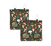 AYWTIUN Rabbit Hay Feeder 1/2PCS Rabbit Hay Feeder Bag with 2 Holes Guinea Pig Hanging Feeding Storage for Chinchilla Hamster Bunny(Green 2PCS)