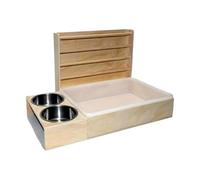 AYWTIUN Rabbit Hay Feeder Wooden Rabbit Hay Feeder Cage Accessories Litter Pan Toilet for Gerbil Dwarf Hamster Chinchilla Guinea Pig