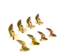 AYWTIUN RC Boat 2 blades Copper Propeller D36/37/38/40/42/45mm for 4mm/4.76mm(3/16'') Prop Shaft Boat Screw for boats(4.76mm Right D45mm)