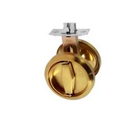 AYWTIUN Round Recessed Door Lock 1PC Stainless Steel Hidden Door | Handle Lock Invisible Recessed Round Ring Furniture Knob Wardrobe Pulls Cabinet Drawer(Gold)