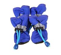 AYXAMO Dog Shoes 4pcs/set Waterproof Pet Dog Shoes Anti-slip Rain Boots Footwear Fit use for Small Cats Dogs Puppy Booties Paw Accessories(Blue,XXS)