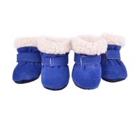 AYXAMO Dog Shoes,Dog Paw Protectors 4pcs Warm Pet Dog Cat Shoes Boots Winter Puppy Rain Snow Booties Footwear Fit use for Small Dogs(L,L-01)