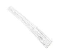 AYXAMO Flower Stems, Floral Wire Stems 100pcs Bouquet Accessories Floral Wire Stems Wreath Making Flower DIY Flower Craft Iron Wire Flower Pole(WHITE)