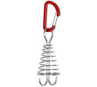 AYXSEE Outdoor Camping Tent Pegs Aluminum Alloy Windproof | Guy Line Anchors with Adjustable Spring Clips for Hiking Gear D-Type Buckles Secure Wood Gap Stakes Red Lightweight(Type I)