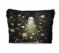 Ayxvt Ghosts Floral Corduroy Makeup Bag - Ghosts Cosmetic Bags for Women, Spooky Decor Makeup Bag, Birthday Gifts for Women Birthday Gifts for Friends Female(Corduroy)