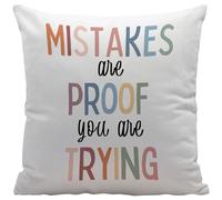 Ayxvt Mental Health Pillow Covers - Growth Mindset Pillow Covers, Self-Motivation Pillow case, Positive Reminders Pillow Covers 18x18, Counseling Office Decor