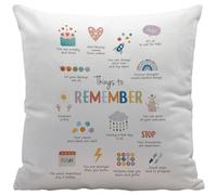 Ayxvt Temotional Timetable Pillow Covers - Things to Remember Pillow Covers with Cute Pattern, Self Motivational Slogan Pillow Case, Emotional Regulation