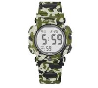 Ayybboo Durable Lightweight Digital Wristwatch with 7-Color Night Illumination, 50M Tested Water Resistance, Precision Chronograph & Hourly Chime, Soft Flexible Strap for Daily Workout