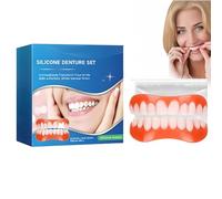 Ayyecoeeye Teeth, Soft Denture Reline Kit, Snap on Veneers Teeth, Invisible Tooth Aligners, Instant Makeover for Gaps/Misalignment, Perfectly Fit Tooth for Men & Women (1Set)
