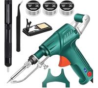 Ayyecoeeye Welder Five-Piece Set,Multi-Function Soldering Iron Soldering Gun Set,Internally Heated Industrial Laser Welding Tools,Ayyecoeeye Welding Gun,Comes with 3 Rolls of Spare Tin Wire (Green)
