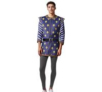 AYYOHON Adult Prince Charming Costume for Men Royal Uniform Halloween Renaissance Shirts Pants Belt Set 3XL
