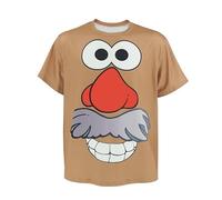 AYYOHON Mr. Mrs. Potato Costume Printed Big Face T-shirt Halloween Couples Tee Cosplay Outfits for Adult Fancy Dress XL