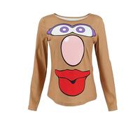 AYYOHON Mr. Mrs. Potato Costume Printed Big Face T-shirt Halloween Couples Tee Cosplay Outfits for Adult Fancy Dress 3XL